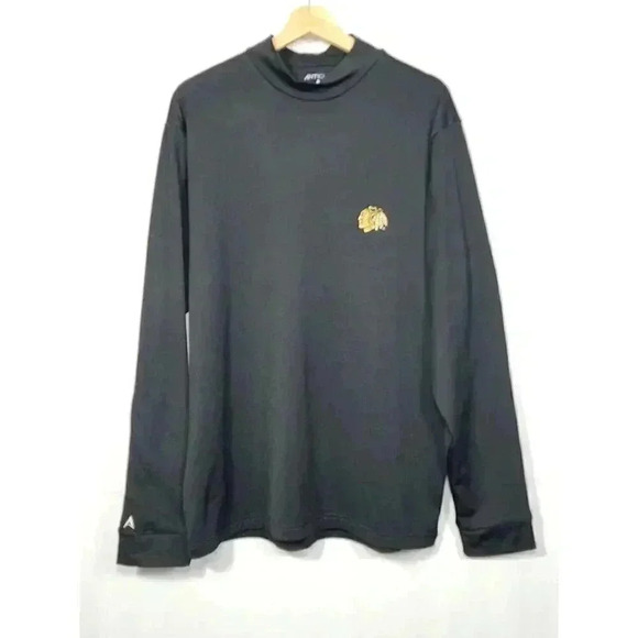 Antigua Mens Chicago Blackhawks Victory Pullover Sweatshirt size L Black 2010‎ - Picture 1 of 7
